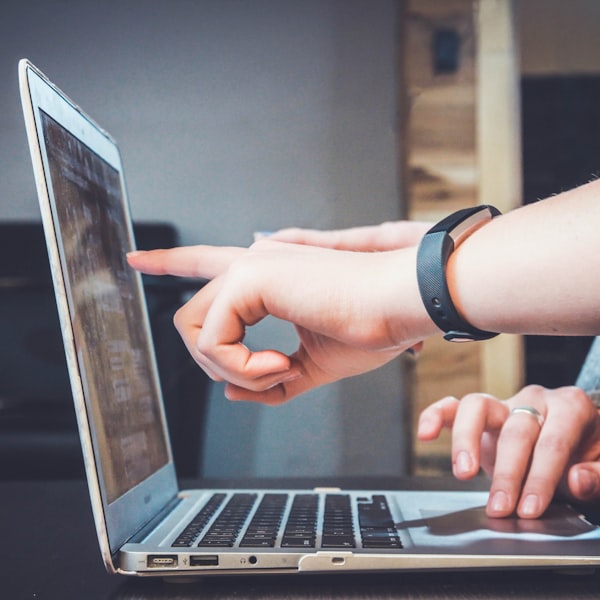 A team collaborating on digital solutions in a modern office